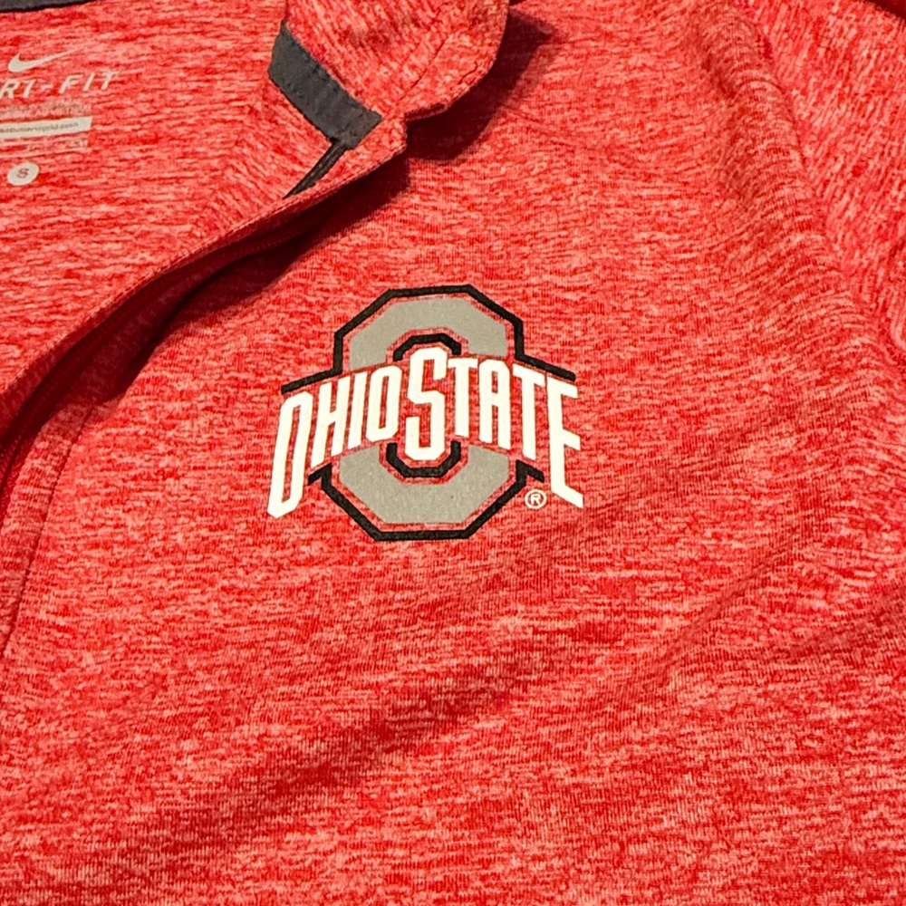 Nike Women's Red Quarter-Zip Ohio State Buckeyes Size Small - Picture 3 of 6